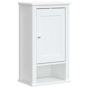 vidaXL Bathroom Wall Cabinet BERG White 40x27x71.5 cm Solid Wood Pine