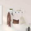 vidaXL Wall-Mounted Coat Rack White 80 x 10.5 x 18 cm Engineered wood