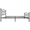 vidaXL Metal Bed Frame without Mattress with Footboard Black 107x203cm