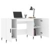 vidaXL Desk White 140x50x75 cm Engineered Wood