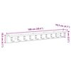 vidaXL Wall-Mounted Coat Rack Wall-mounted White 100 x 10.5 x 10.5 cm
