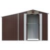 vidaXL Garden Shed Brown 277x93x179 cm Galvanised Steel
