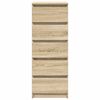 vidaXL Sideboard with Drawers Sonoma Oak 37.5x35x99 cm Engineered Wood