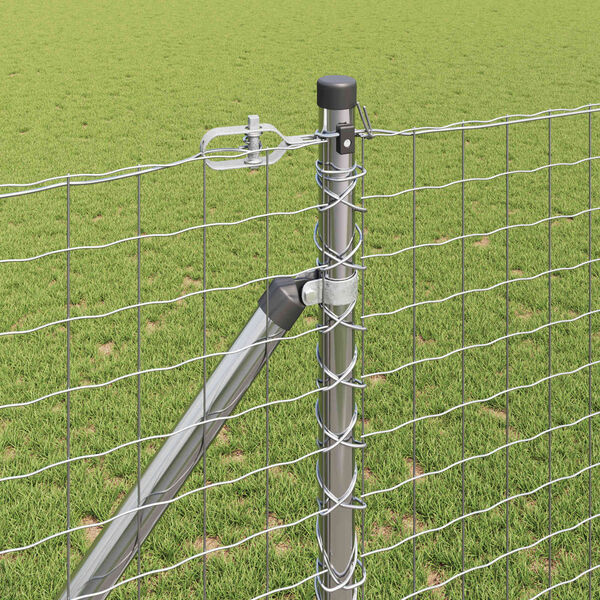 vidaXL Fence Post 52 pcs Grey 3.2 x 3.2 x 160 cm