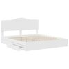 vidaXL Storage Bed with Headboard White 200 x 200 cm Engineered Wood