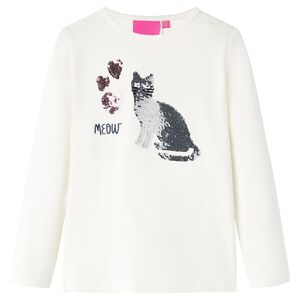 Kids' T-shirt with Long Sleeves Ecru 104