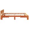 vidaXL Bed Frame with Headboard Wax Brown 160 x 200 cm Solid Pine Wood
