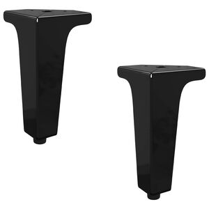 vidaXL Furniture Feet 2 pcs Black 54.1 x 54.1 x 100 mm Iron