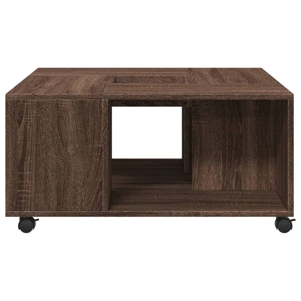 vidaXL Coffee Table Brown Oak 80x80x40 cm Engineered Wood
