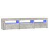 vidaXL TV Cabinet with LED Lights Concrete Grey 180x35x40 cm