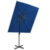 vidaXL Cantilever Garden Parasol | Azure Blue | Polyester | 250x250 cm
