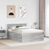vidaXL Bed Frame Grey Sonoma 160 x 200 cm Engineered Wood