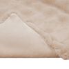 vidaXL Faux Rabbit Fur Blanket 4 pcs Beige 130 x 150 cm Polyester