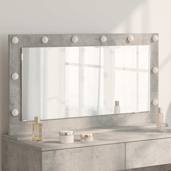 vidaXL Vanity Mirror with Mirror Concrete Grey 100 x 55 x 18 cm
