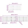 vidaXL Dog Gate with Door Foldable 9 Panels Black 450 cm Poplar Wood