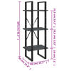 vidaXL 3-Tier Book Cabinet Grey 40x30x105 cm Solid Pinewood