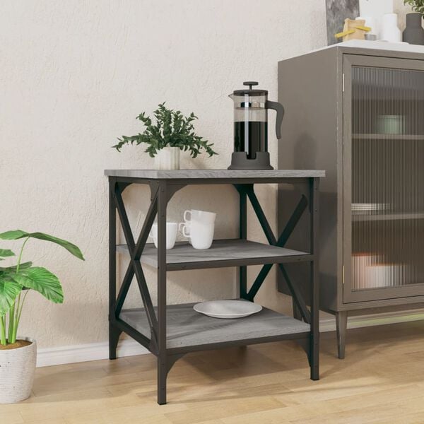 vidaXL Side Table Grey Sonoma 40x42x50 cm Engineered Wood