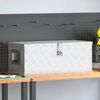 vidaXL Storage Box Silver 70x31x27 cm Aluminium