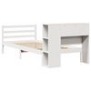 vidaXL Bookcase Bed without Mattress White 75x190 cm Small Single Solid Wood Pine