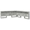vidaXL Storage Headboard Concrete Grey Engineered Wood