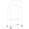 vidaXL Clothes Rack with Shelf with Wheel White 80 x 53 x 156 cm