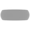 vidaXL Luxury Wash Basin Round Matt Light Grey 40x15 cm Ceramic