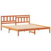 vidaXL Bed Frame with Headboard Wax Brown 150 x 200 cm Solid Pine Wood