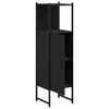 vidaXL Bathroom Cabinet Black 33x33x120.5 cm Engineered Wood