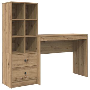 vidaXL Desk Artisan Oak 145.5 x 40 x 127 cm 2 pcs