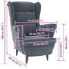 vidaXL Armchair Dark Grey Velvet