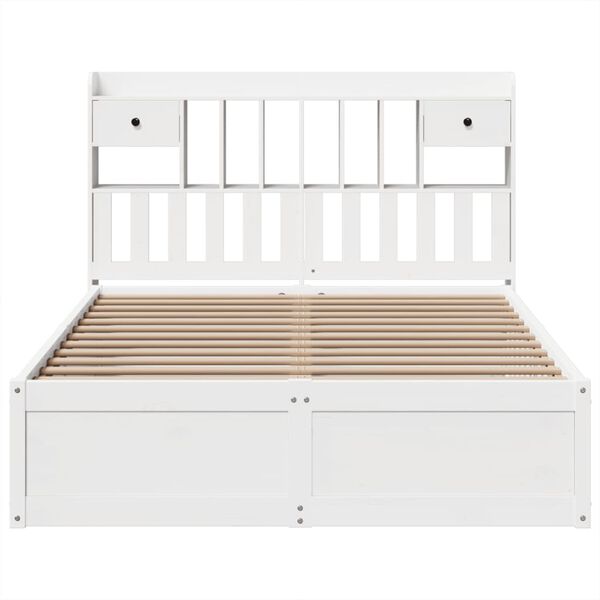 vidaXL Bed Frame without Mattress White 140x200 cm Solid Wood Pine