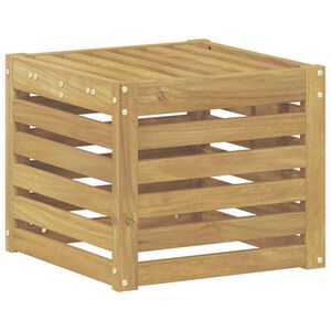 vidaXL Outdoor Sofa Set White 35 x 38 x 37 cm Solid Acacia Wood