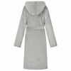 vidaXL Bathrobe Hoodie Grey L Flannel