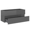 vidaXL 2 Piece Bathroom Furniture Set High Gloss Grey Engineered Wood