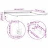 vidaXL Awning Frame with LED Strip Lights White 500 x 350 cm Aluminium