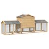 vidaXL Chicken Coop Brown 225 x 60 x 89 cm