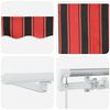 vidaXL Retractable Awning Manual Orange and brown 450 x 350 cm