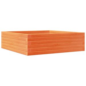 vidaXL Garden Planter Wax Brown 80x80x23 cm Solid Wood Pine