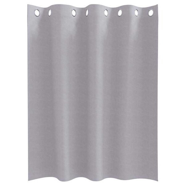 vidaXL Blackout Curtains with Rings 2 pcs Metal Grey 140 x 140 cm