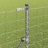 vidaXL Fence with Post Silver 1.5 x 10 m Steel and PVC