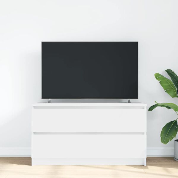 vidaXL TV Cabinet White 100x35x54 cm Engineered Wood