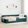 vidaXL Corner Bed Frame Dark Green 90 cm x 190 cm Velvet