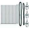 vidaXL Fence Post 13 pcs Green Steel
