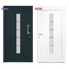 vidaXL Front Door Aluminium and PVC Anthracite 100x210 cm