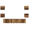 vidaXL TV Cabinet Set Wall-mounted 7 pcs Old Wood Engineered Wood