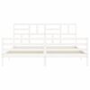vidaXL Bed Frame without Mattress White 200x200 cm Solid Wood