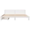 vidaXL Bed Frame without Mattress White 180x200 cm Super King Solid Wood Pine