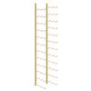 vidaXL Wall Mounted Wine Rack for 36 Bottles Gold Iron
