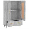 vidaXL Highboard Concrete Grey 69.5x31x115 cm Engineered Wood