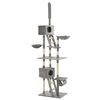 vidaXL Cat Tree | Grey | Engineered wood, carton, plush fabric, sisal rope